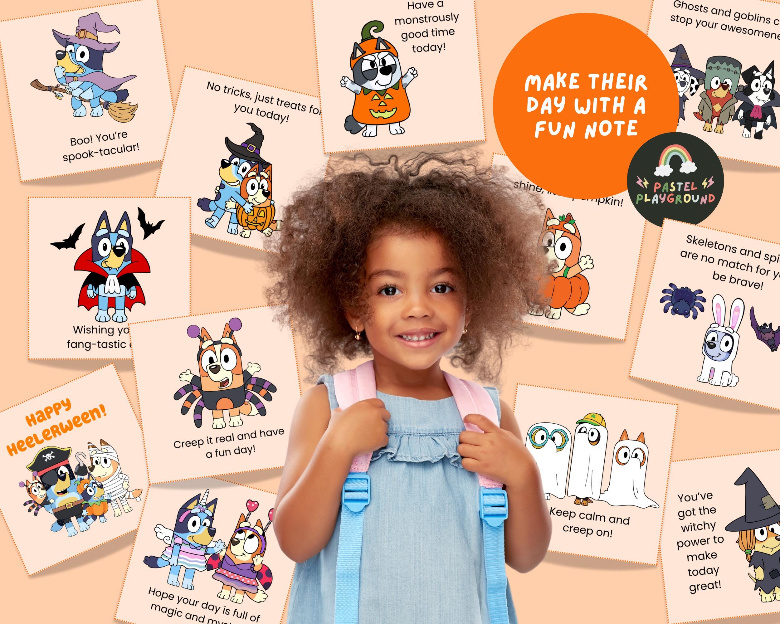 Bluey Halloween Lunchbox Notes for Kids Back to School Printable Lunch ...