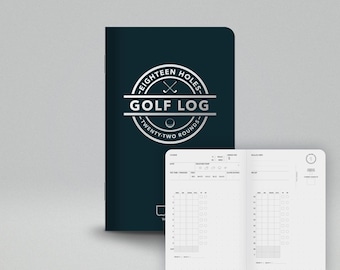 Golf Log | 18 Holes | 22 Rounds | Notebook – 3.5 x 5.5 in