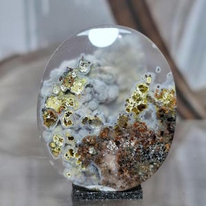 クリソコラ コンフェッティ フローティング ドリズル コッパー || サイズ : 27x17x4.8 mm || カルセドニー || クリスタル ヒーリング .