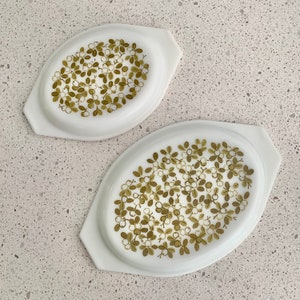 PRISTINE Pyrex Verde Olive Green Lid For #043 & #045 - Oval Casserole Dish. No Chips, Cracks, or Scratches. Sold Seperatly