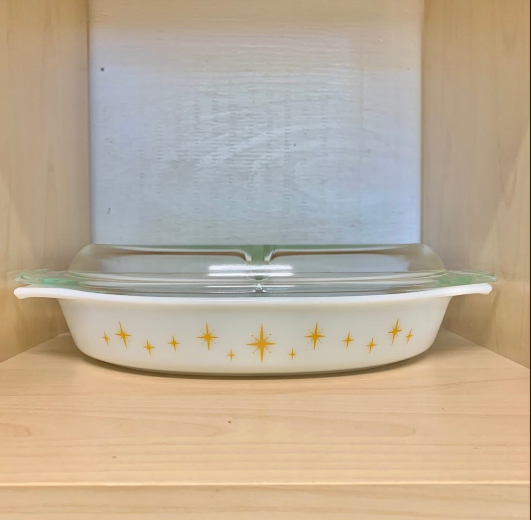 Vintage Pyrex Constellation Atomic Starburst Pattern Divided Oven Ware ...