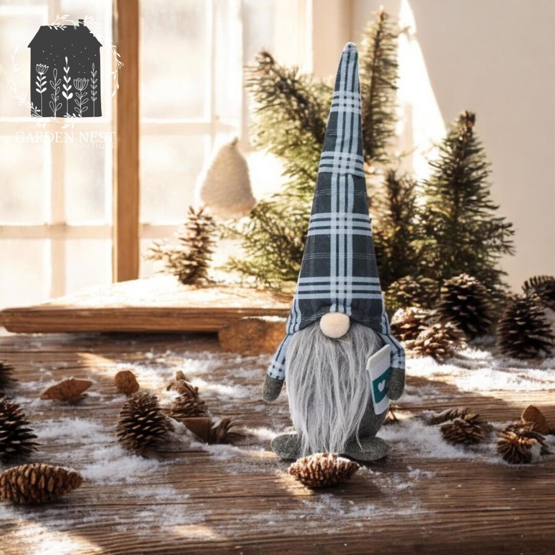GNOME Peluche Suédois Tomte 30 Cm – Déco Noël, Automne, Hiver, Maison, Bureau, Étagère