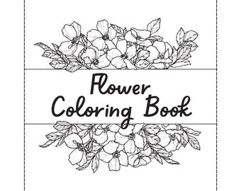 Digital Floral Coloring Book for All Ages - Instant Download
