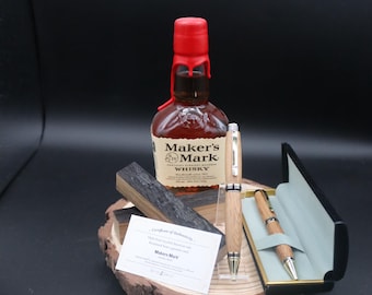 Maker's Mark Bourbon Barrel Cigar Pen, Drehkugelschreiber, wiederverwendete Eiche