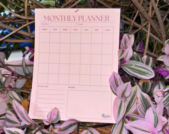 Monthly Planner Notepad | Minimalist Undated Planner