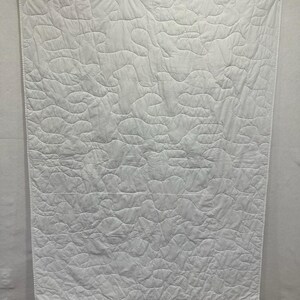 Handmade Rainbow Sun Cloud Baby Quilt, Smiling Sun Cloud Applique, Pastel Rainbow Stripes, Cotton Crib Blanket, Nursery Gift image 7