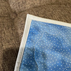 Transportation Toddler Quilt: Yellow Blue Cotton Bedroom Blanket, 44.5x40 image 5