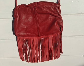 red fringe bag