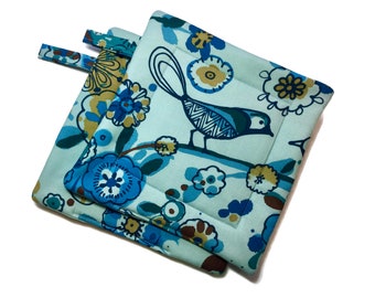 Quilted Pot Holders Set of 2 Alexander Blue Birds