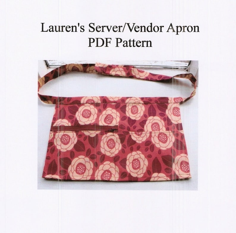 PDF Pattern Server Apron Vendor Apron Sewing Tutorial Etsy Canada