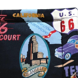 Quilted Pot Holders, Route 66, set of 2, Black Alexander Henry image 4