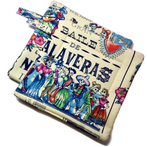 Gewatteerde pannenlappen Baile De Calaveras Skull Dance set voor 2