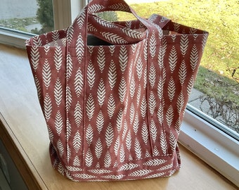 Handmade Reusable Market Bag Tote Bag Brown