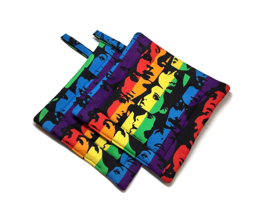 Quilted Pot Holders Set for 2 My Crowd Alexander Henry Etsy