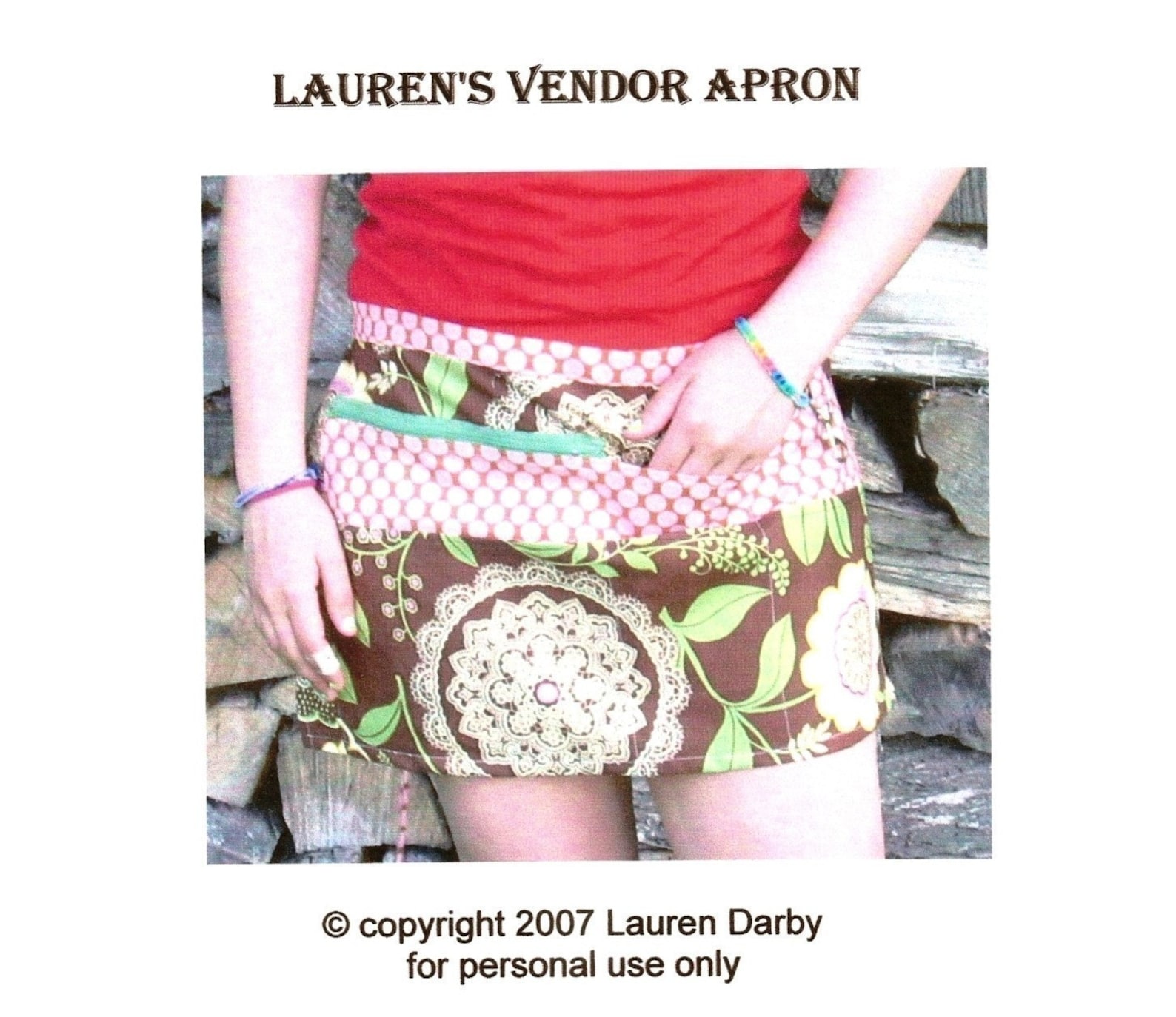 PDF Pattern Vendor Apron Sewing Tutorial Etsy