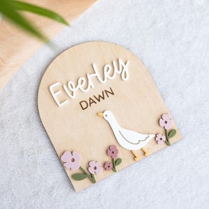 Nom de bébé fille, prénom floral, photos d'un événement marquant du mois, nom de l'hôpital de bébé, accessoire photo nouveau-né, prénom fait main