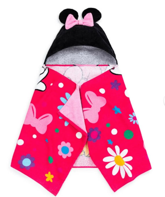 パーソナライズされたミニーキッズフード付きタオル - Etsy 日本