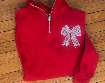 Sparkle Bow Quarter Zip