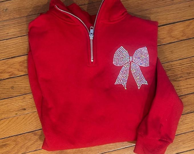 Sparkle Bow Quarter Zip