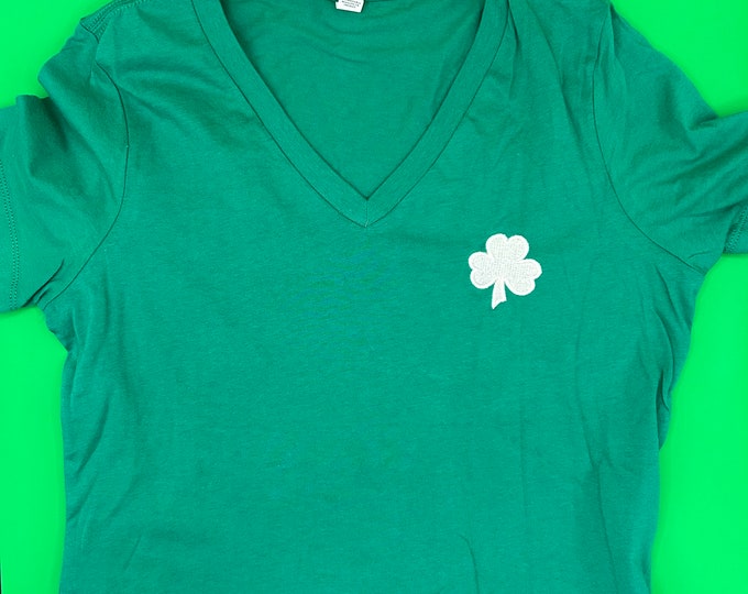 Embroidered Irish Shamrock T-Shirt