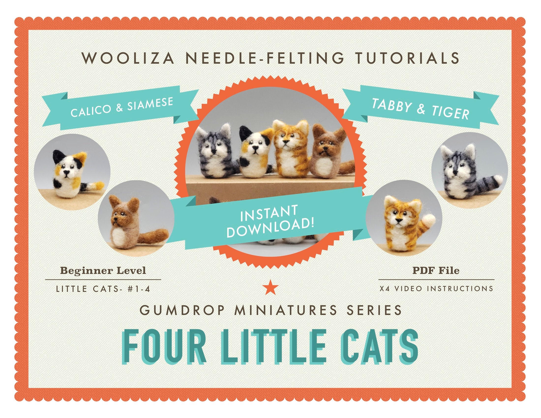 eQuilter Needle Felting Kit - Cute Dogs - TEXT IN JAPANESE