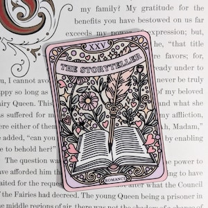 Buchliebhaber Tarot Karten Aufkleber, Leser Geschenke, Valentinstag Aufkleber, Romantasy Aufkleber