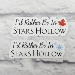 Girls of Gilmore Sticker, 3.5x1.21 inches, Hollow and Stars Sticker, Fall in the Hollow, Winter in the Hollow, I Smell Snow