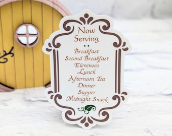 Menü Aufkleber, Zweites Frühstück haben, Vinyl Aufkleber, Fantasy Fiction Lover Aufkleber