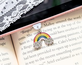 USB-C Rainbow Dust Plug Charm, Small Tech Gift, Sparkly Rainbow Charm