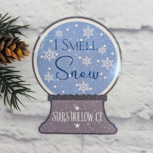 Jag luktar snö klistermärke, snöglob