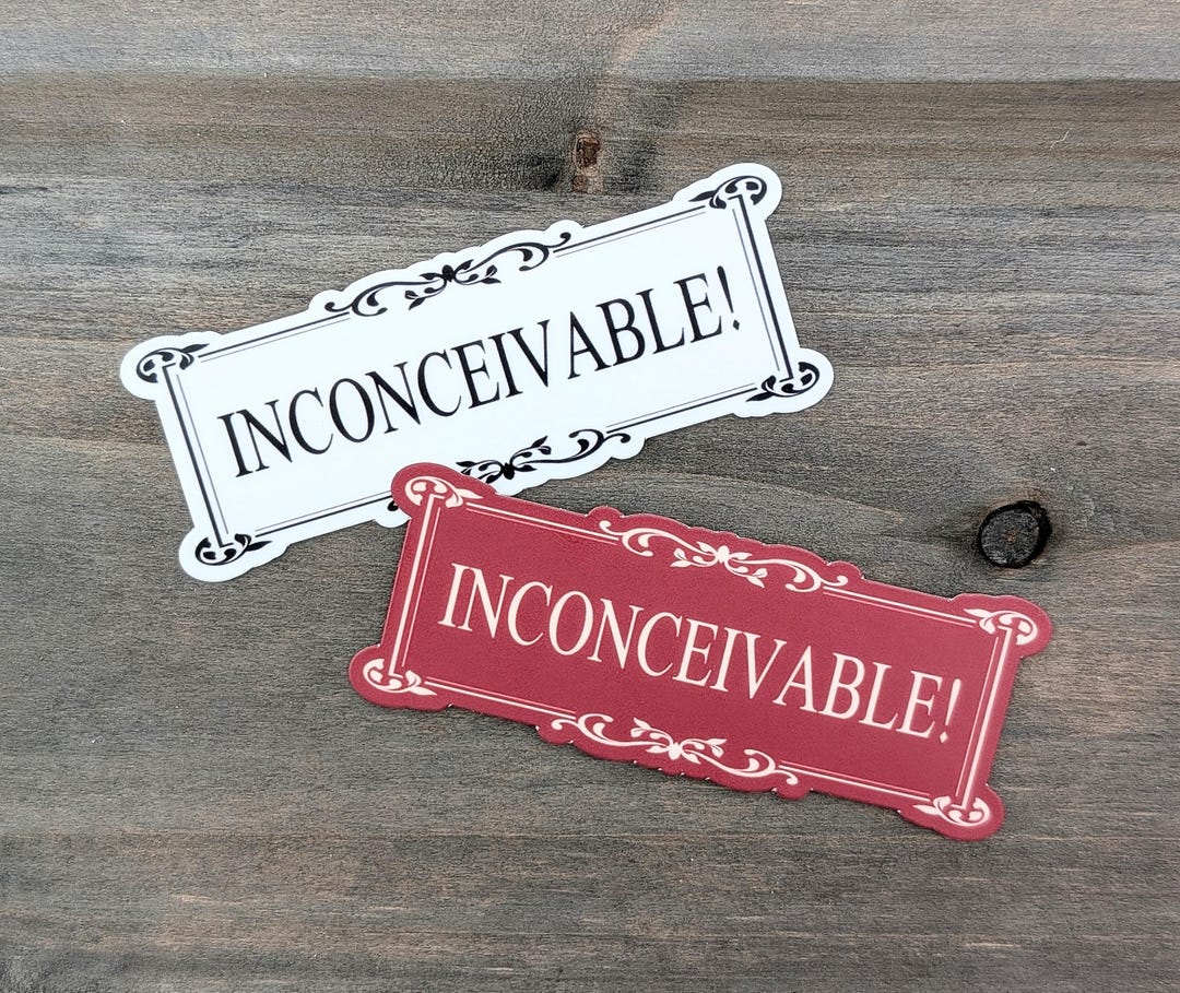 Inconceivable Quote Sticker: Princess Book Lover, Waterproof Vinyl - Etsy