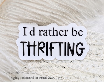 Love Thrifting Sticker: Waterproof Vinyl Decal for Laptop, Water Bottle