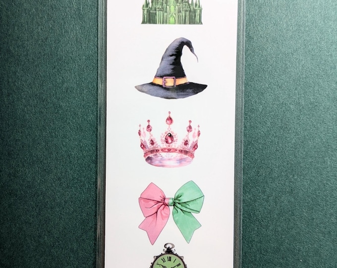 Witch is Wicked Bookmark, Good Witch Bookmark, Bad Witch Bookmark, Wizard Bookmark, Emerald Bookmark