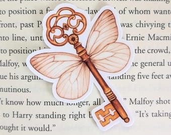 A Key with Wings Sticker, Wizard Lover Decal