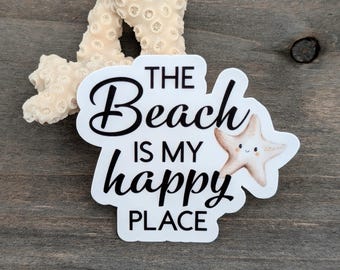 Sticker strandliefhebber, sticker schattige zeester, zomeractiviteiten, sticker waterfles