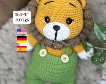 Crochet Lion Cub Pattern: Easy Amigurumi Plush Toy (PDF Tutorial)