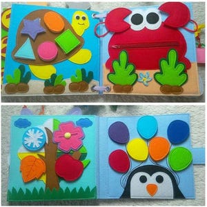 Custom Quiet Book for Baby Felt Handmade Toddler Busy Book Montessori ...