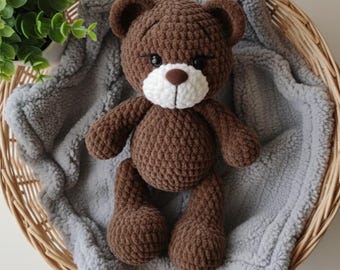 Crochet Teddy Bear Pattern: Amigurumi Plush Toy (PDF Download, Beginner Friendly)