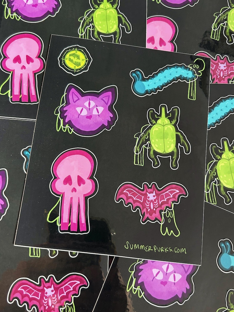 Cute Cryptid Sticker Sheet - Etsy