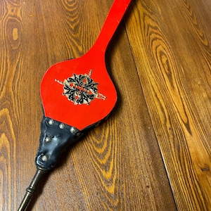 Red Wood Fireplace Bellows
