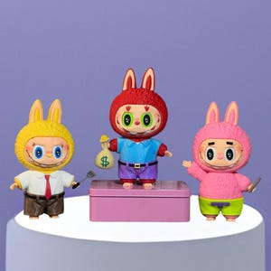3D Printed Spongebob Figurine: Labubu-Inspired Art Doll, Home Decor