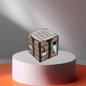 Crafting Table, Inspired Minecraft, Brick Toy, 3D Printed. Home Decor.