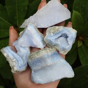 Blue Lace Agate Freeform – Calming Crystal for Serenity & Communication | Throat Chakra Balancing | Polished | relaxing | Spiritual | gift