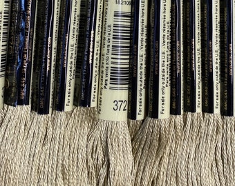 DMC 372 Light Mustard Embroidery Floss 2 Skeins 6 Strand Thread for Embroidery Cross Stitch Needlepoint Sewing Beading