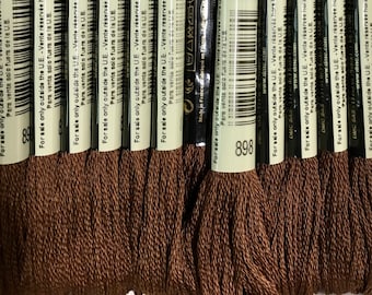 DMC 117-801 6 Strand Embroidery Cotton Floss Dark Coffee Brown 8.7-Yard