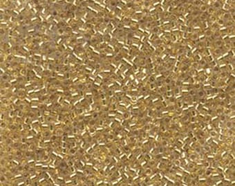 DBL042-8//0 Silver Lined Gold Miyuki Delica Beads
