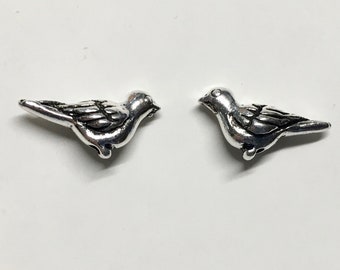4pcs Antique Brass Tone Brass Base Bird Spacers Bird 13x11mm 4635Z-W-171