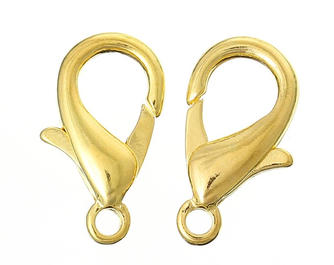 Lobster Clasp Gold Plated Large Lobster Claw Clasps 22mm X Etsy