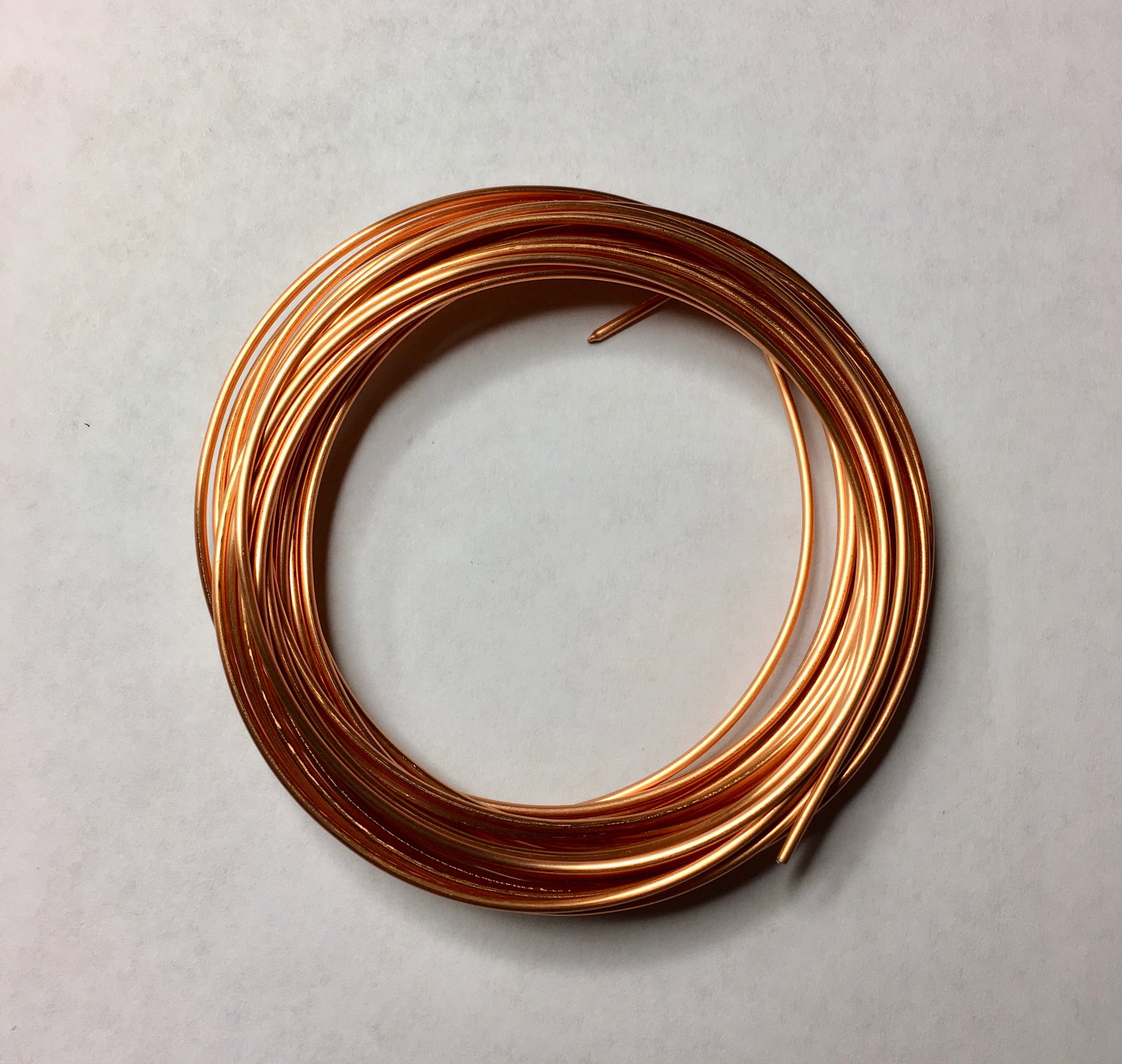 Copper Wire Solid Raw Metal Dead Soft You Pick Gauge 2, 4, 6, 8, 10, 12,  14, 15, 16, 18, 20, 21, 22, 24, 26, 28, 30, 32, 36 40 