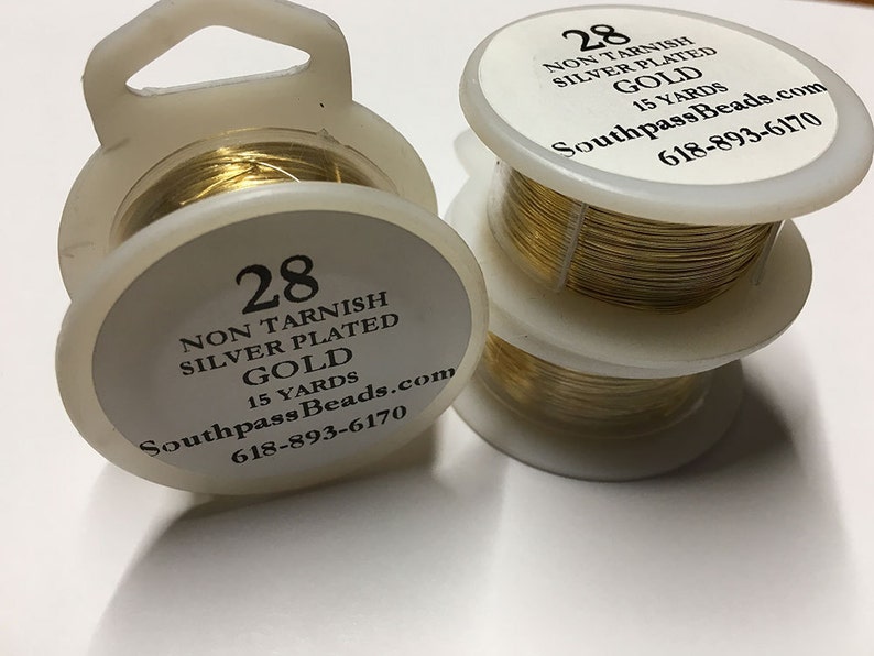 28 gauge Gold Non Tarnish Copper Craft Wire 15 yards Made in USA